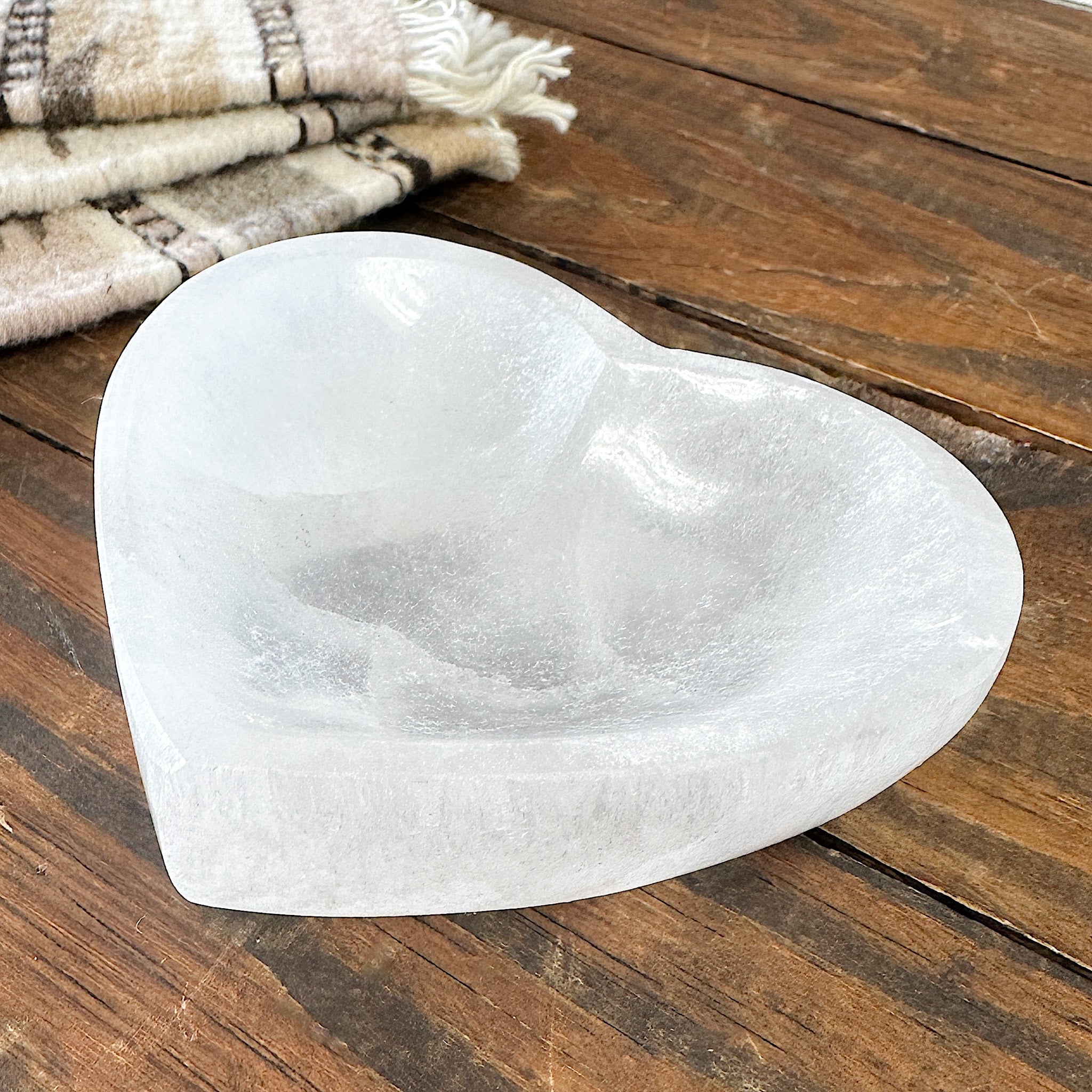 Selenite Heart Bowl
