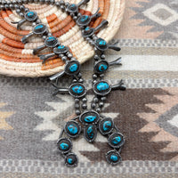 Vintage Bisbee Turquoise Squash Blossom