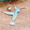 Sonoran Turquoise Humming Bird Pendant *David Rosales Collection*
