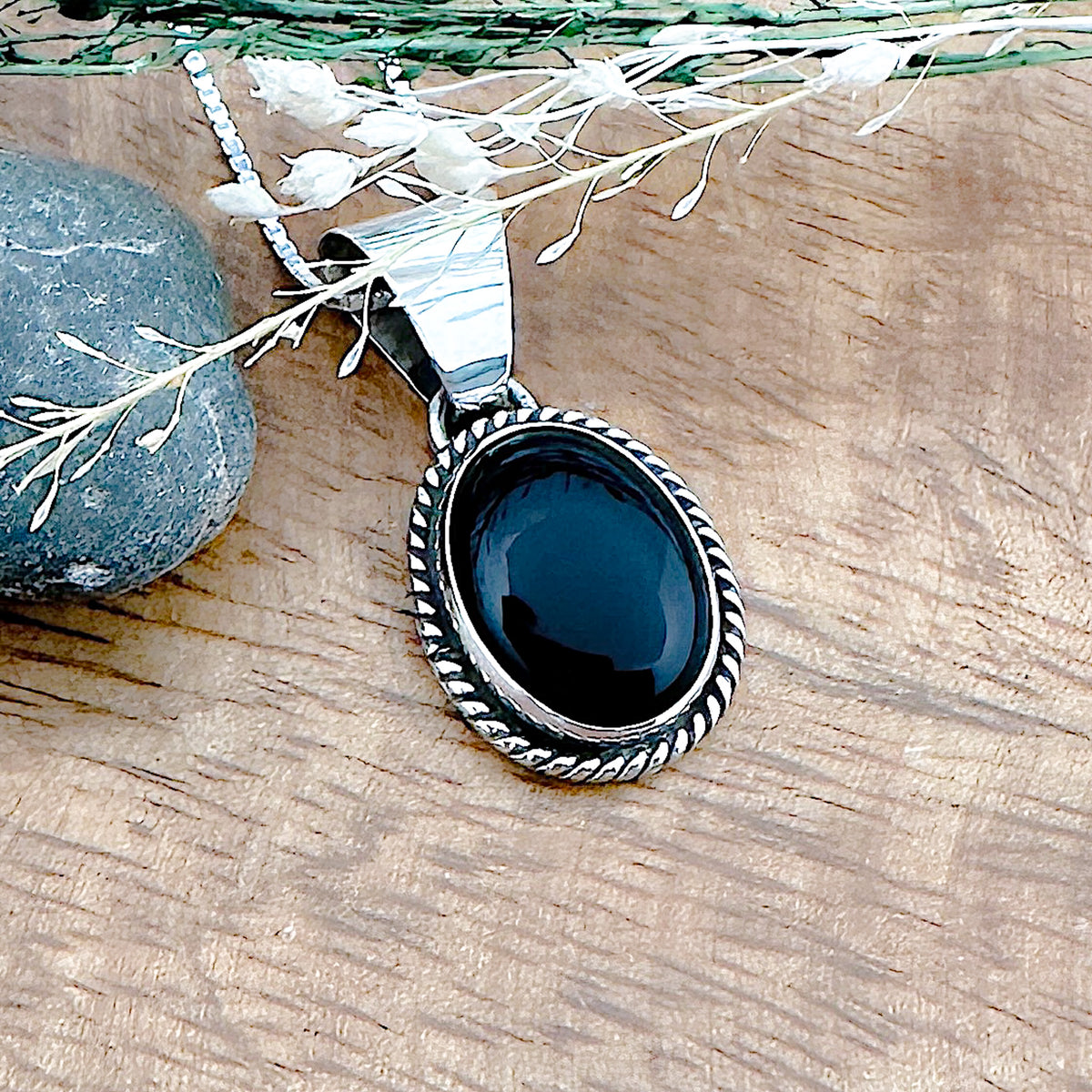 Shot of a Black Onyx pendant