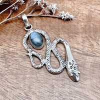 Labradorite Snake Pendant