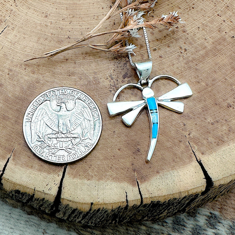 Dragonfly Inlay Pendant