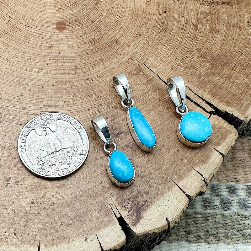 Blue Gem Turquoise Pendants