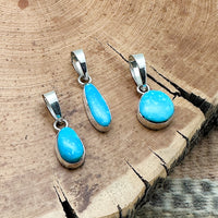 Blue Gem Turquoise Pendants