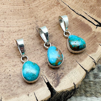 Blue Gem Turquoise Pendants