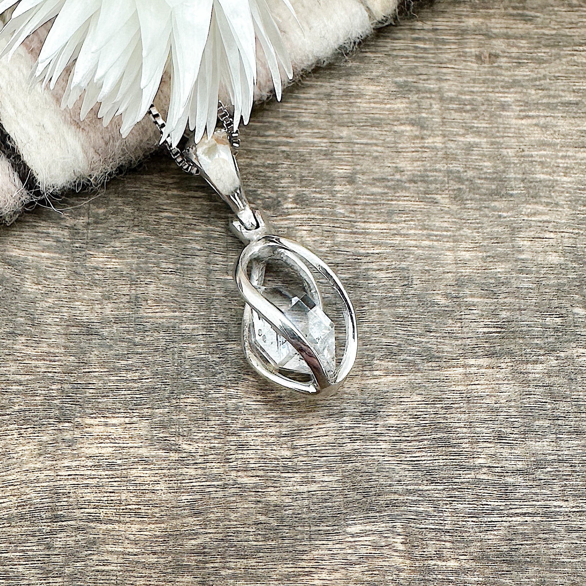 Herkimer Diamond Cage Pendants