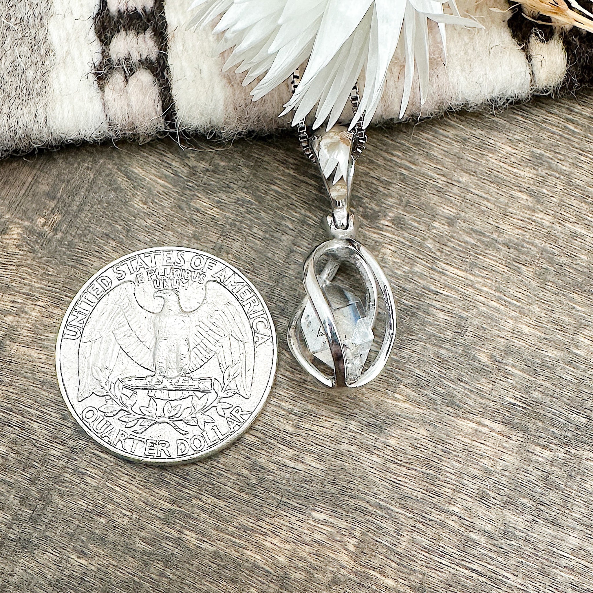 Herkimer Diamond Cage Pendants