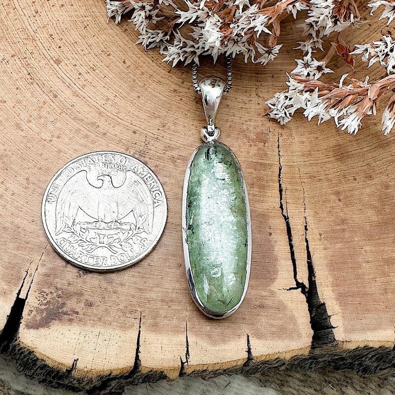 Green Crystalline Kyanite Pendant