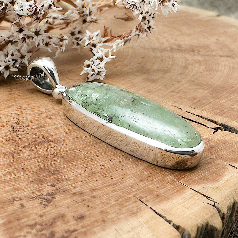 Green Crystalline Kyanite Pendant