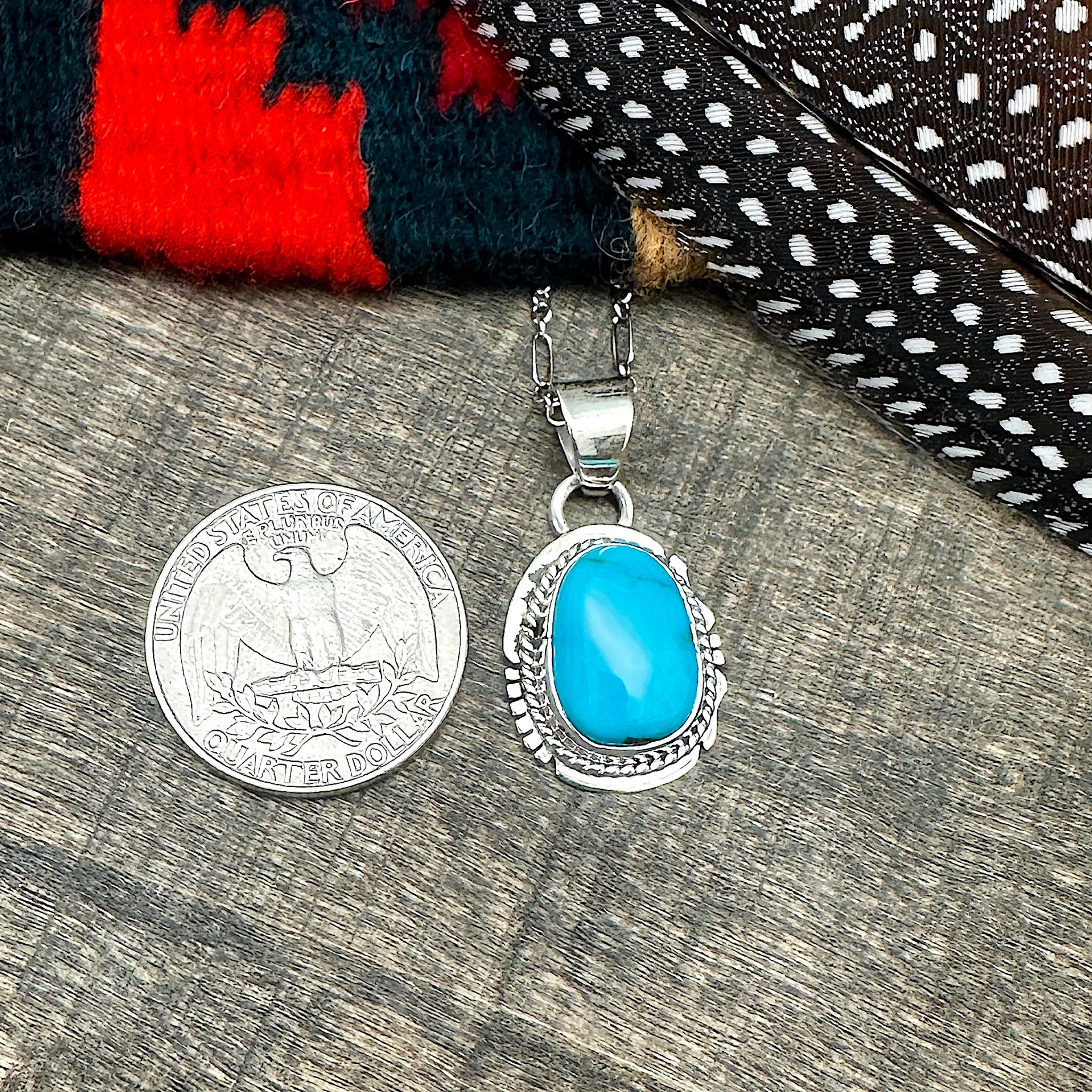 Blue Gem Turquoise Pendant