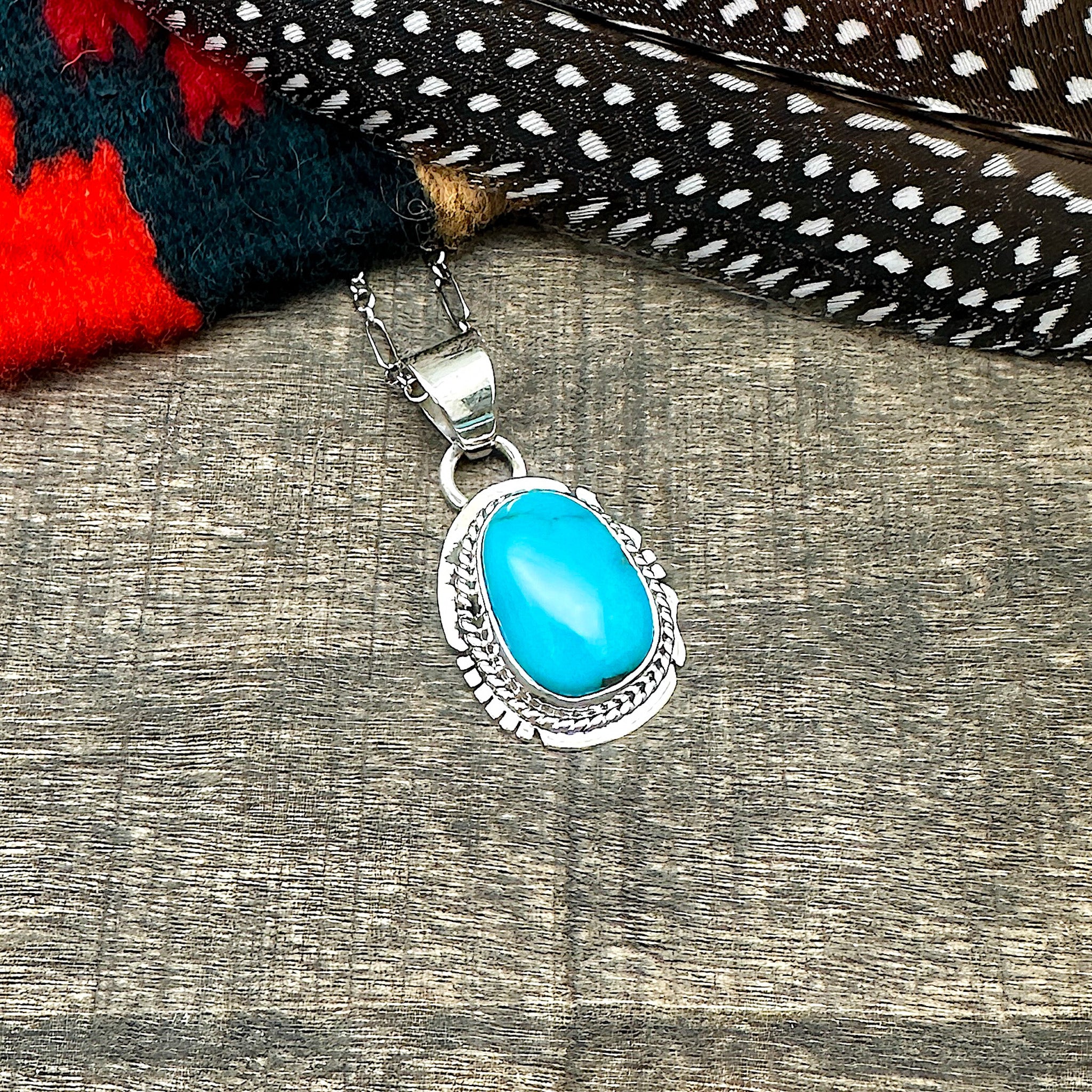 Blue Gem Turquoise Pendant