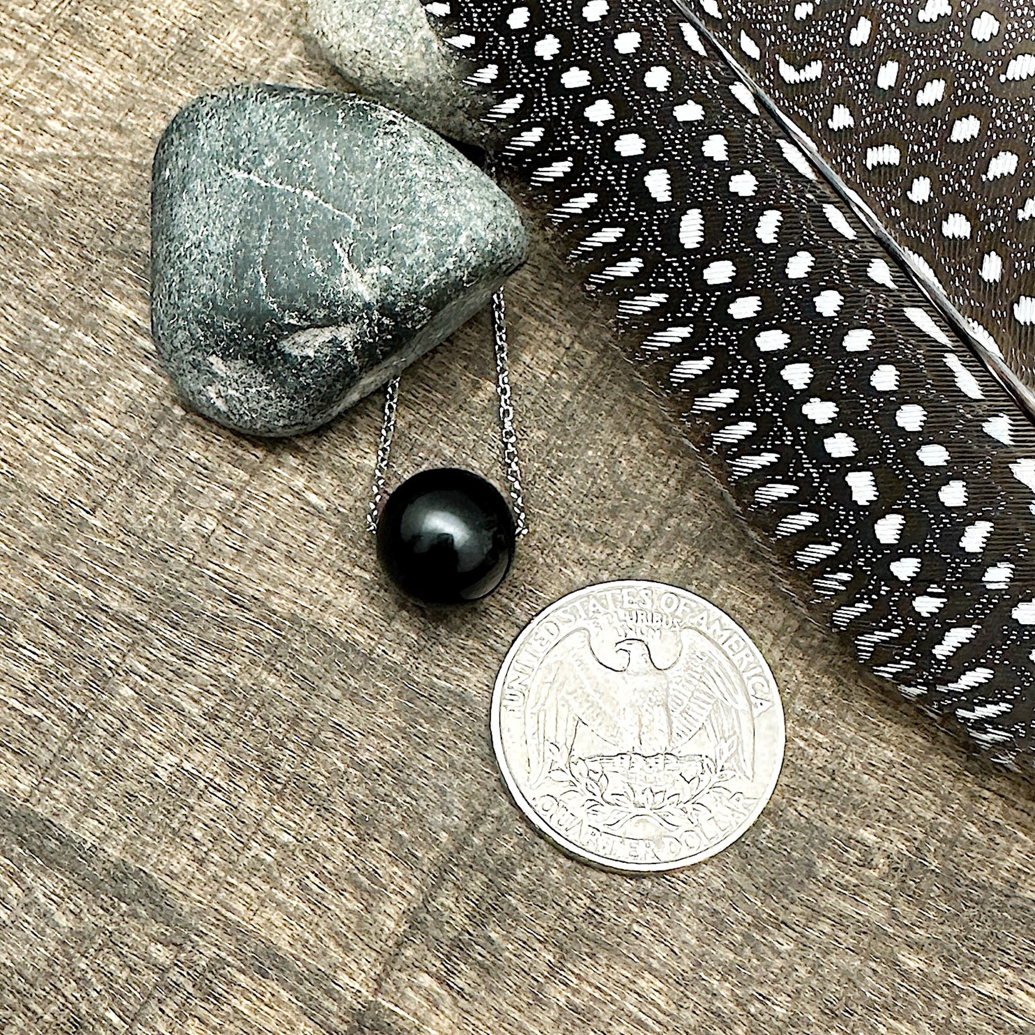 Black Tourmaline Sphere Necklace