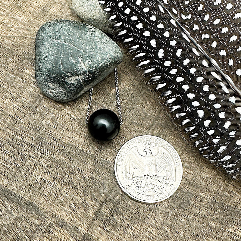 Black Tourmaline Sphere Necklace