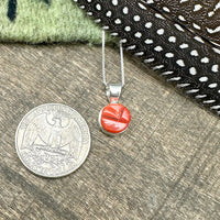 Red Coral Inlay Pendant
