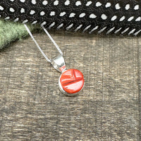 Red Coral Inlay Pendant