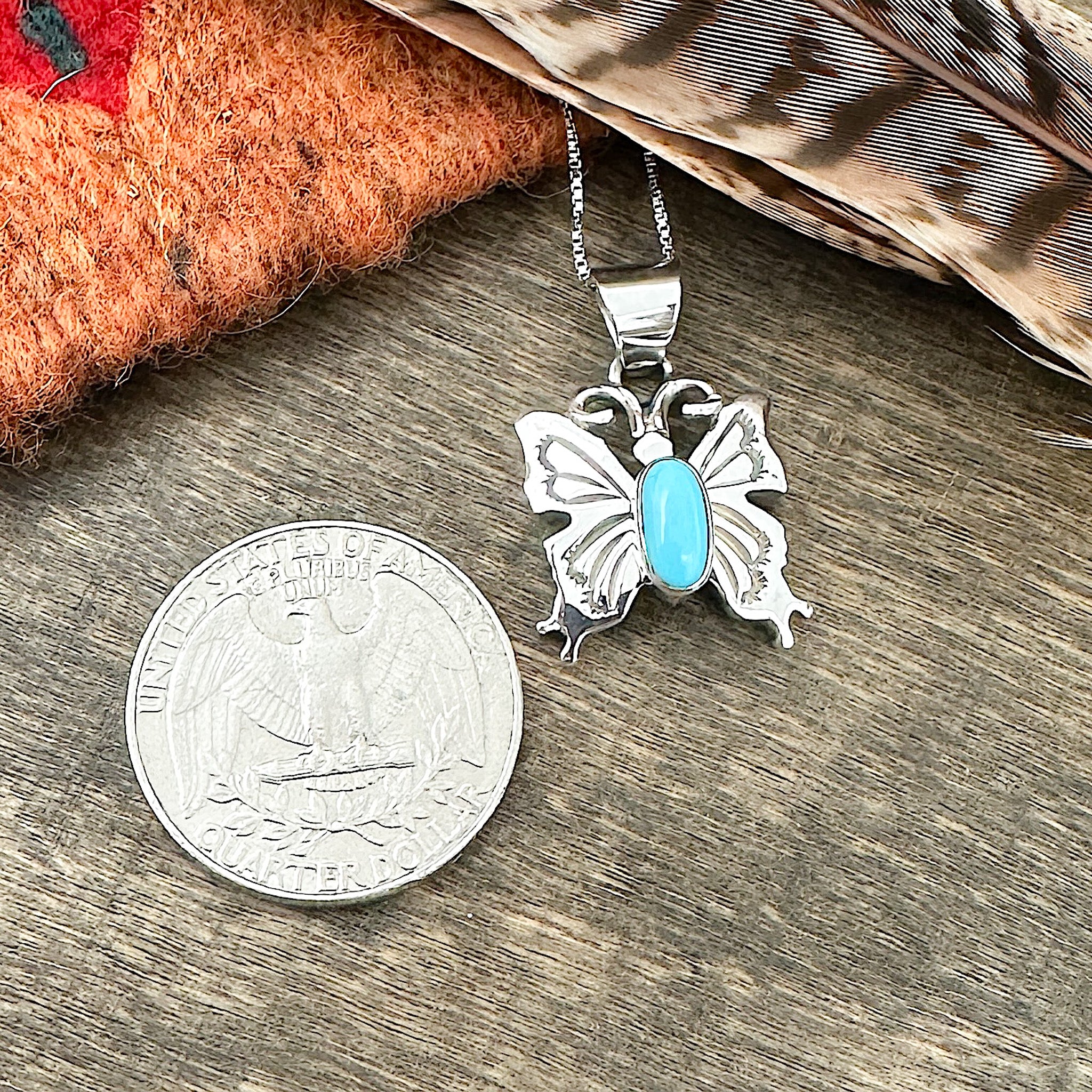 Sleeping Beauty Butterfly Pendant