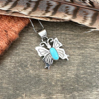 Sleeping Beauty Butterfly Pendant