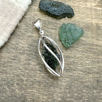 Moldavite Cage Pendant