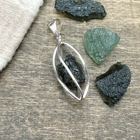 Moldavite Cage Pendant