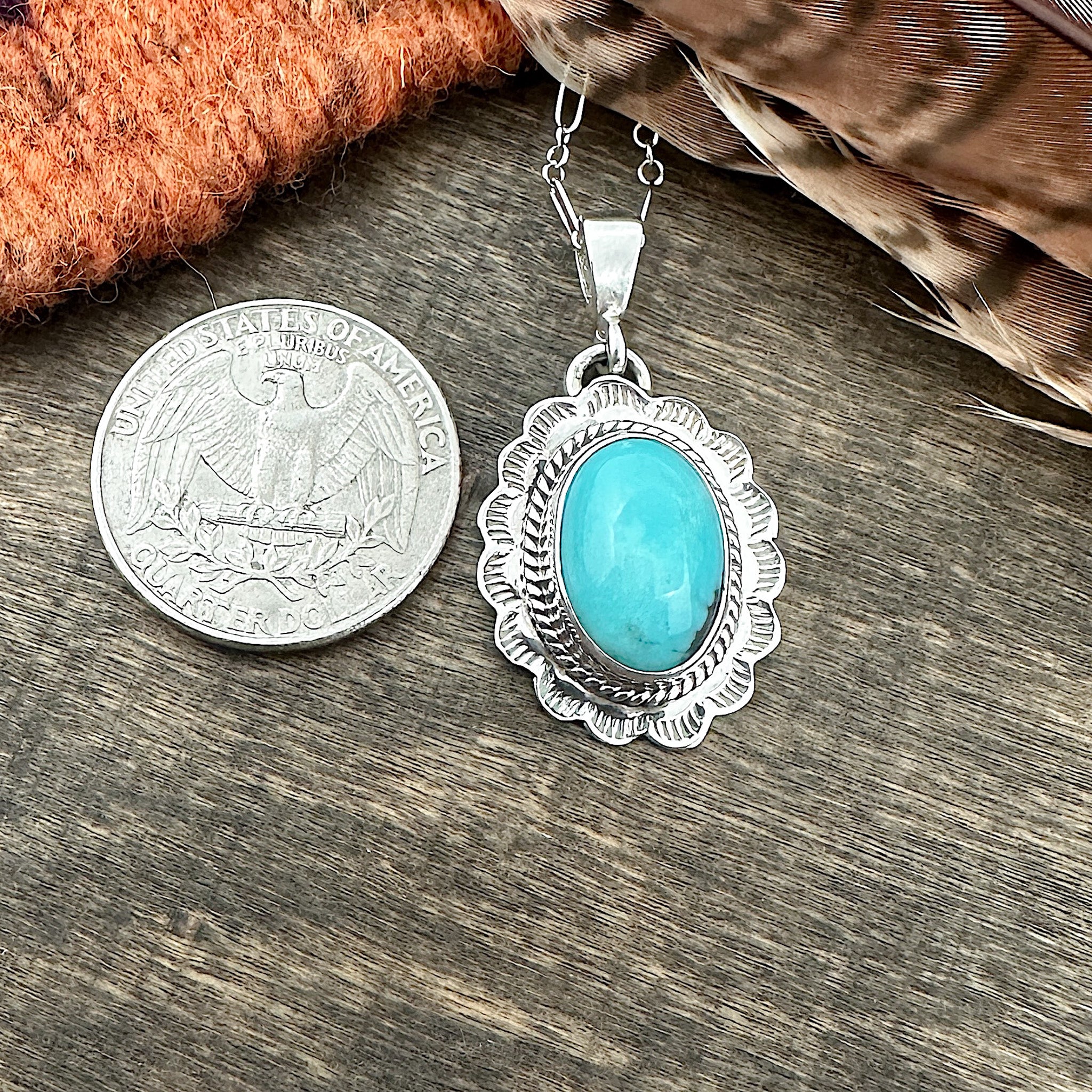 King's Manassa Turquoise Pendant