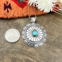 Sonoran Gold Turquoise Concho Pendant