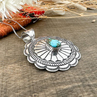 Sonoran Gold Turquoise Concho Pendant