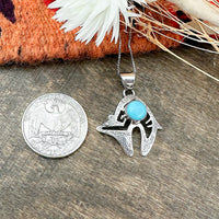 Sleeping Beauty Turquoise Bear Pendant