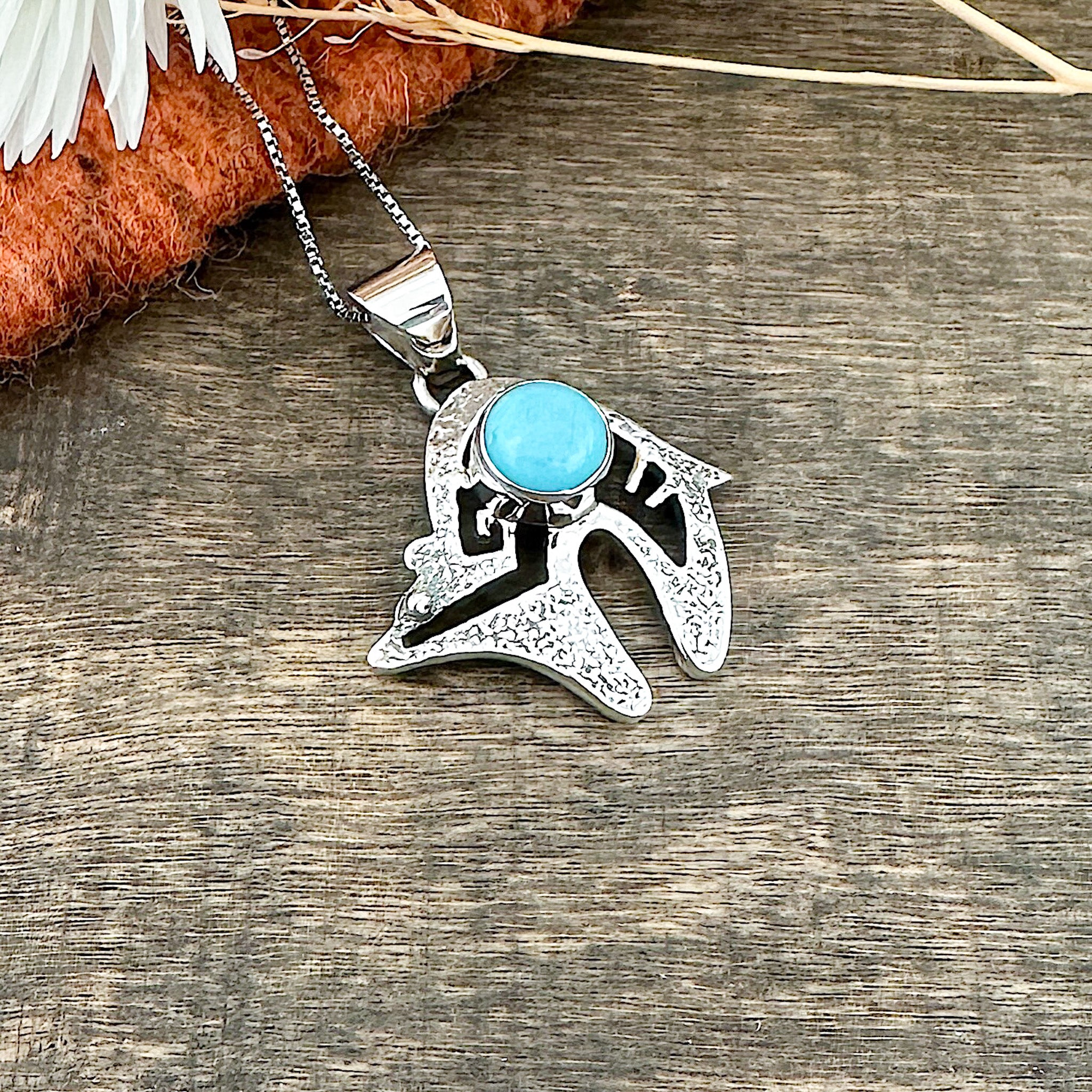 Sleeping Beauty Turquoise Bear Pendant