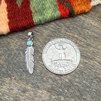 Larimar Feather Pendant