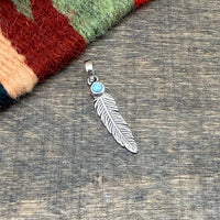 Larimar Feather Pendant