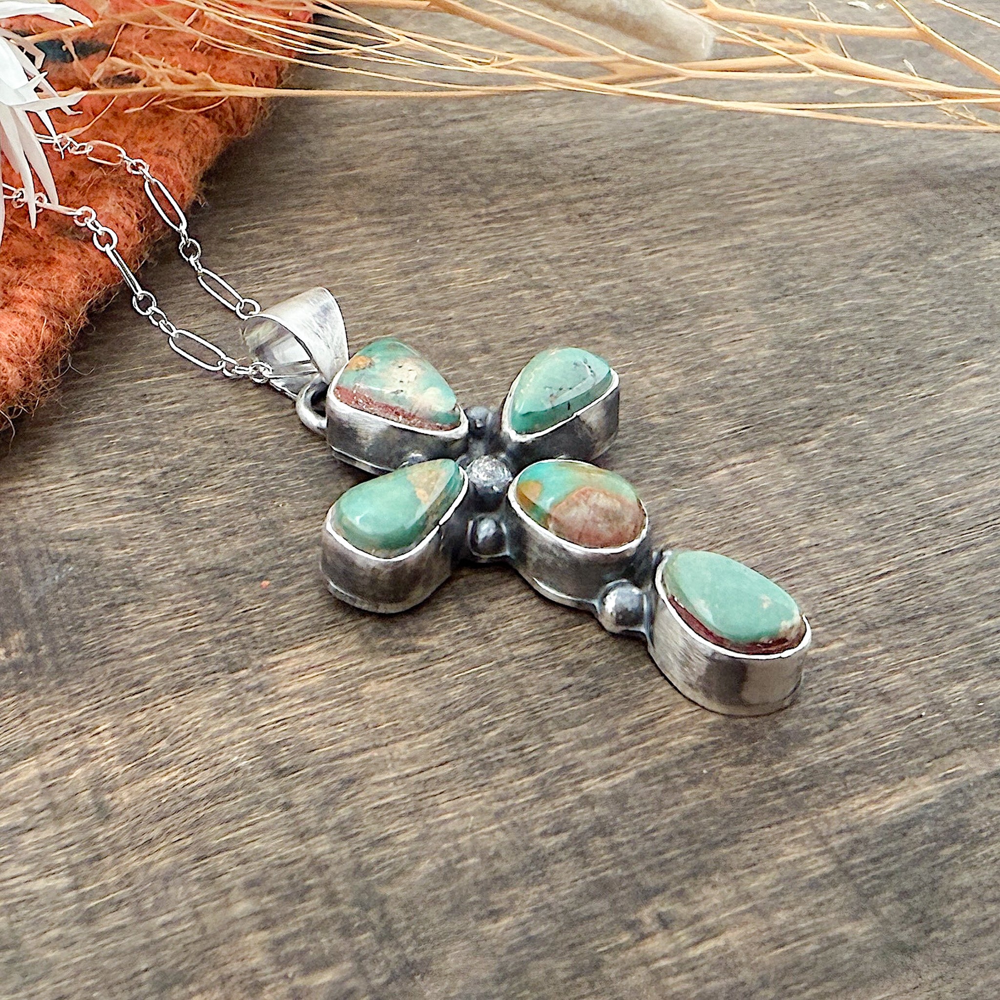 Royston Turquoise Cross Pendant
