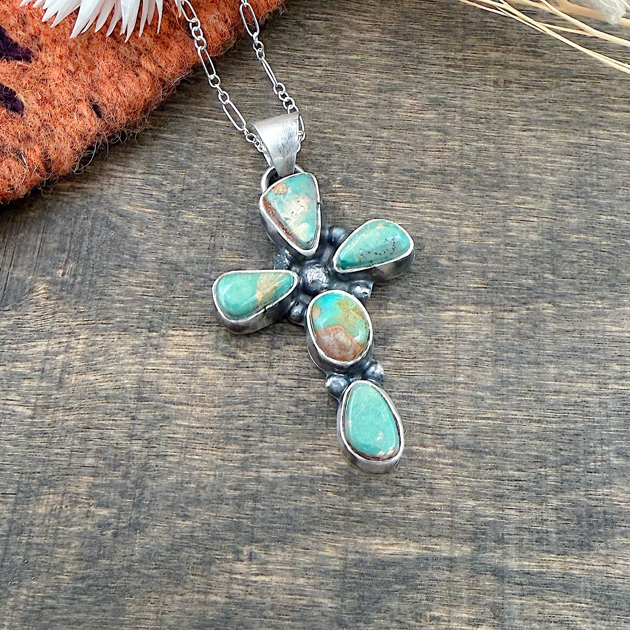 Royston Turquoise Cross Pendant