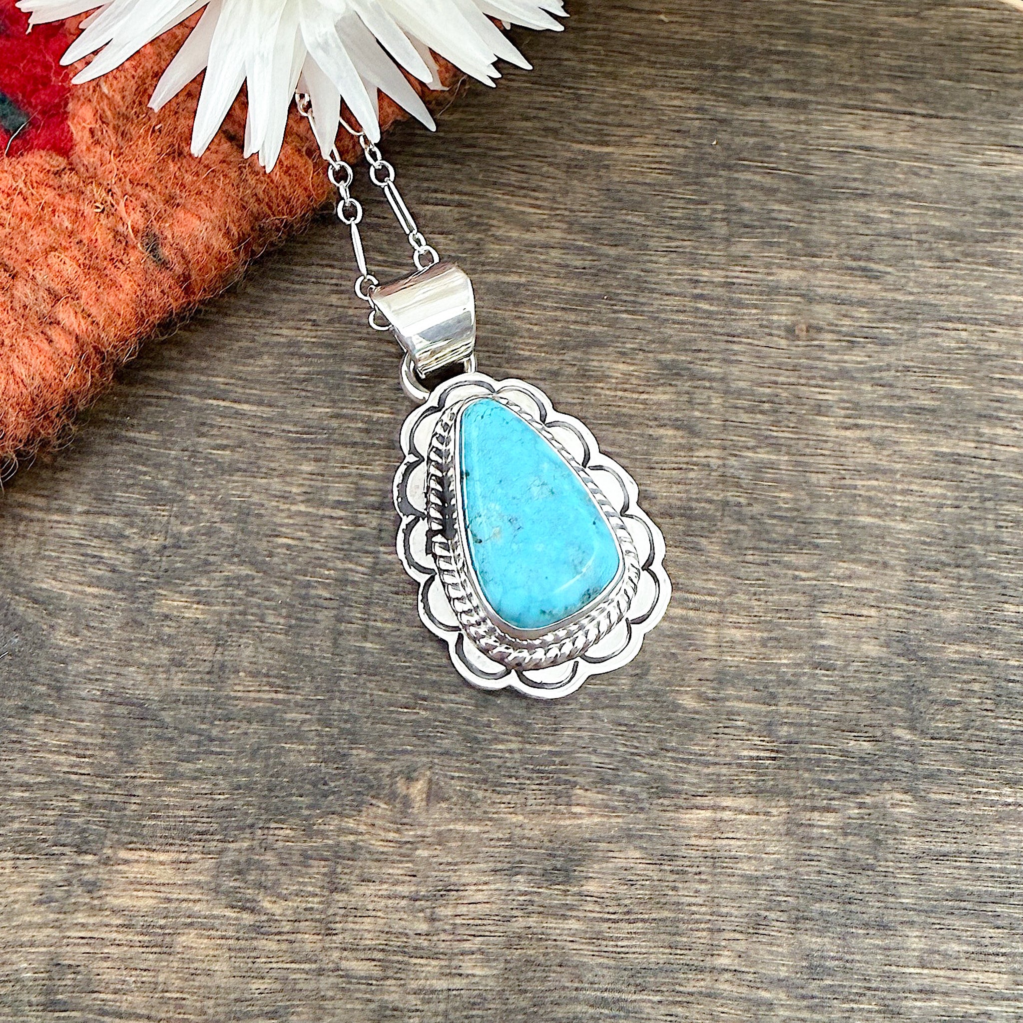 Blue Bird Turquoise Pendant
