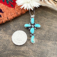 Kingman Turquoise Cross Pendant