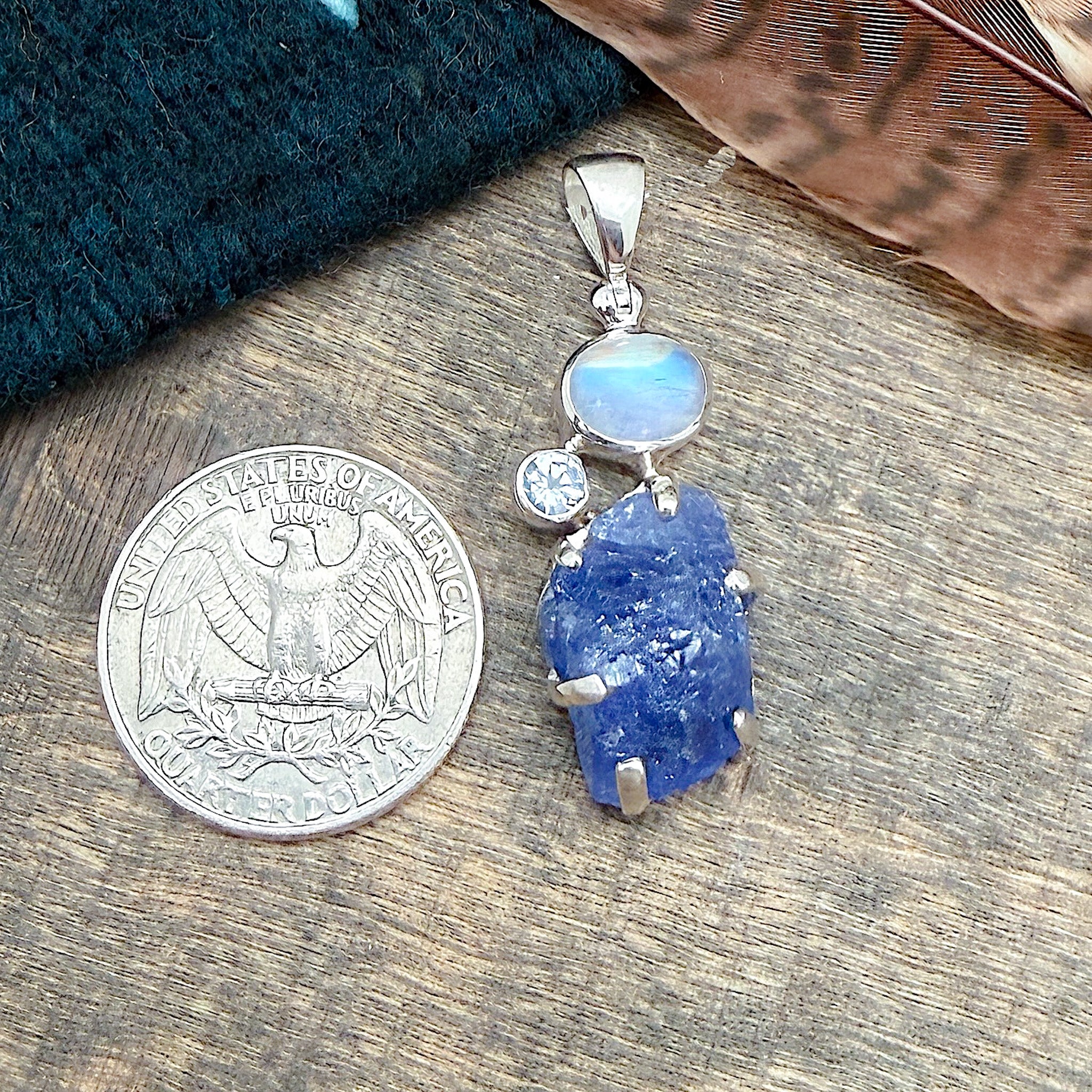 Moonstone & Tanzanite Pendant