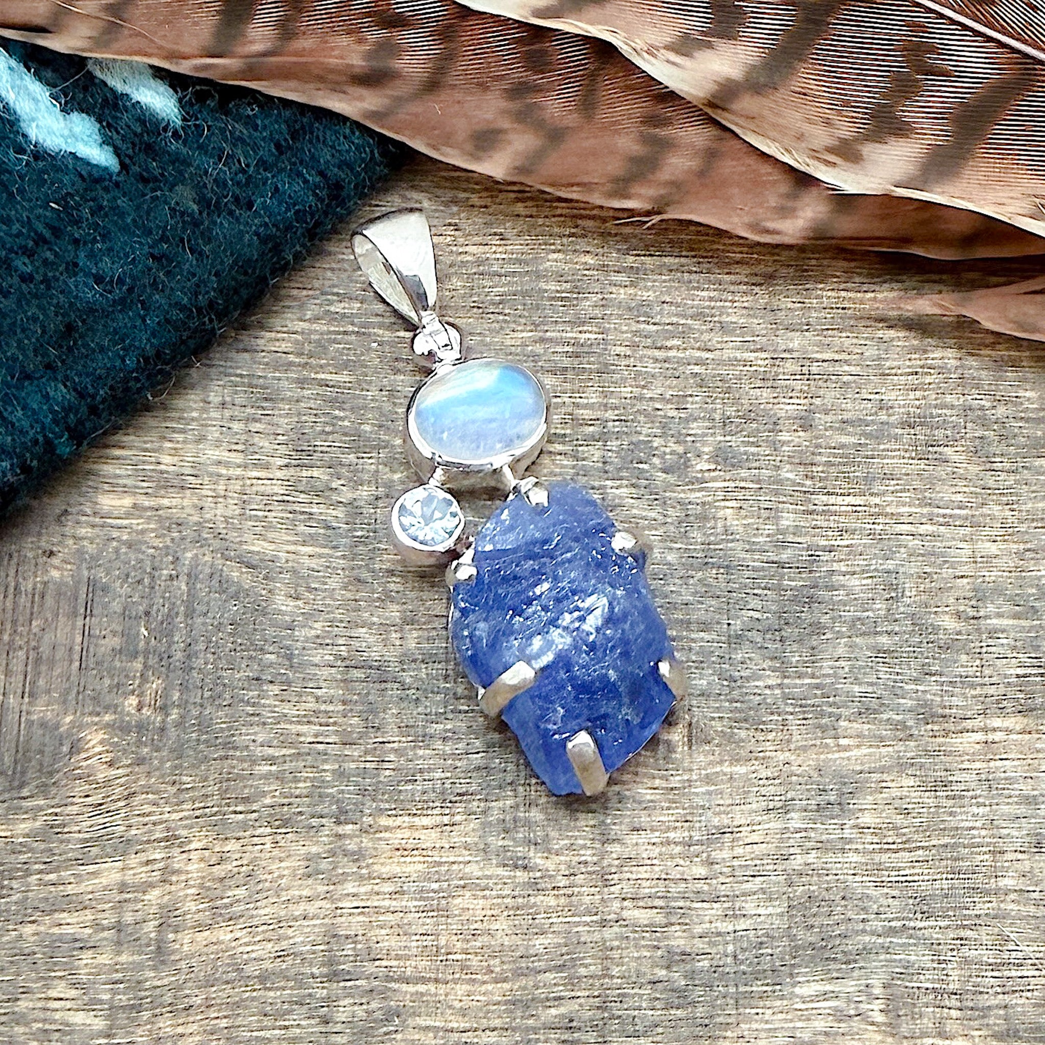 Moonstone & Tanzanite Pendant