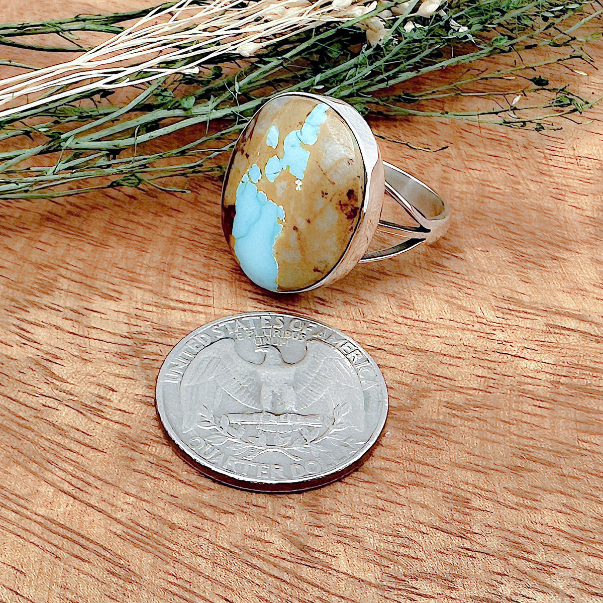 Boulder Turquoise Ring Size 9.5