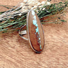 Shot of a boulder turquoise ring