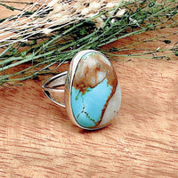 Boulder Turquoise Ring Size 7.5
