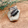 Black Onyx Feather Ring Size 7
