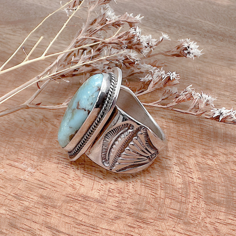 Dry Creek Turquoise Ring Size 13