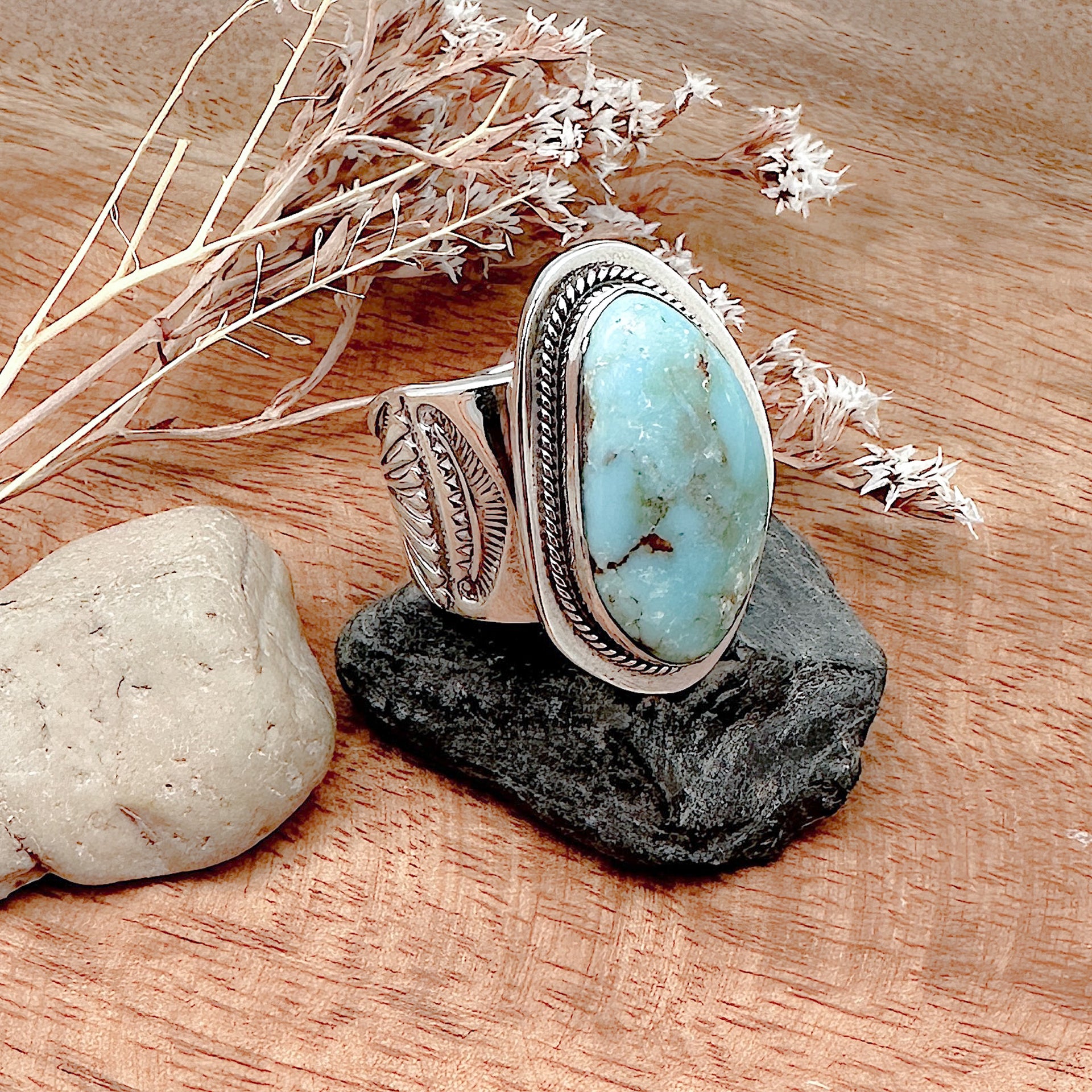 Dry Creek Turquoise Ring Size 13 – Native Visions, LLC