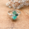 Emerald & Dioptase Ring Size 9