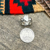 White Buffalo Stamp Work Ring Size 6-1/4