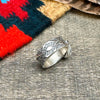 White Buffalo Stamp Work Ring Size 6-1/4