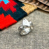 White Buffalo Stamp Work Ring Size 6-1/4