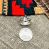 White Buffalo Stamp Work Ring Size 7-1/4