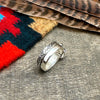White Buffalo Stamp Work Ring Size 7-1/4
