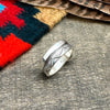 Kingman Turquoise Stamp Work Ring Size 9