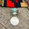 Kingman Turquoise Stamp Work Ring Size 10